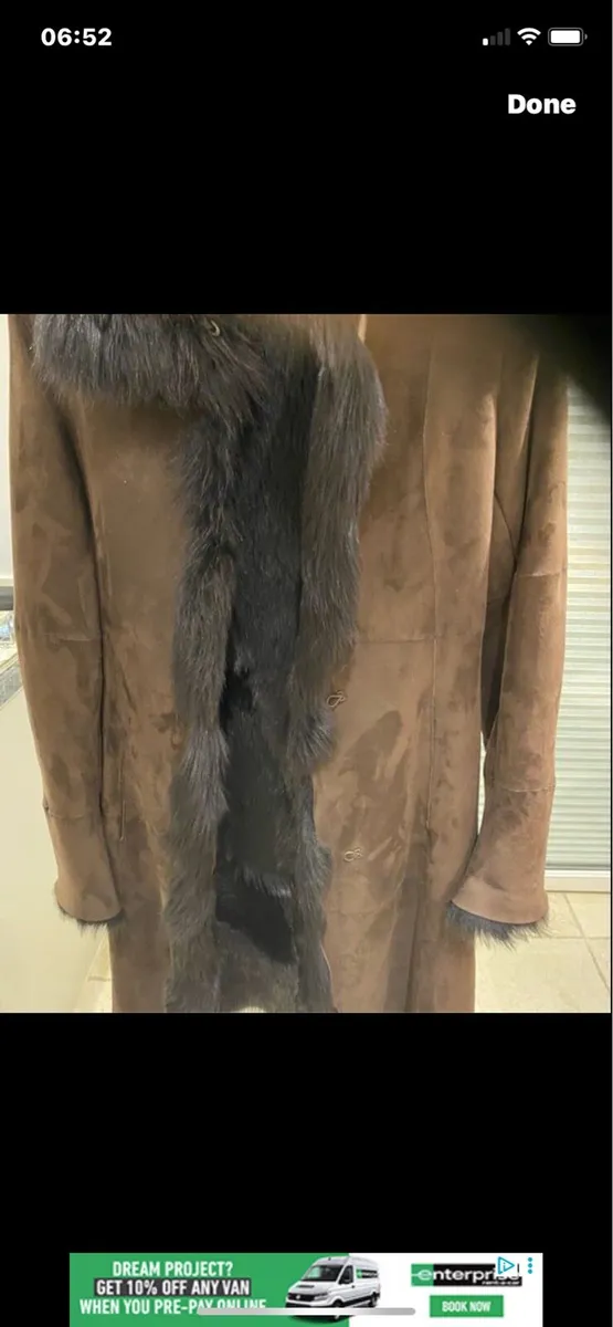 Andrew Mark Shearling Lamb Suede Coat - Image 2