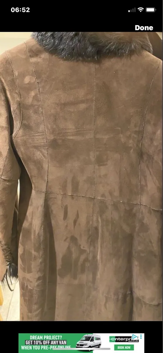 Andrew Mark Shearling Lamb Suede Coat - Image 3