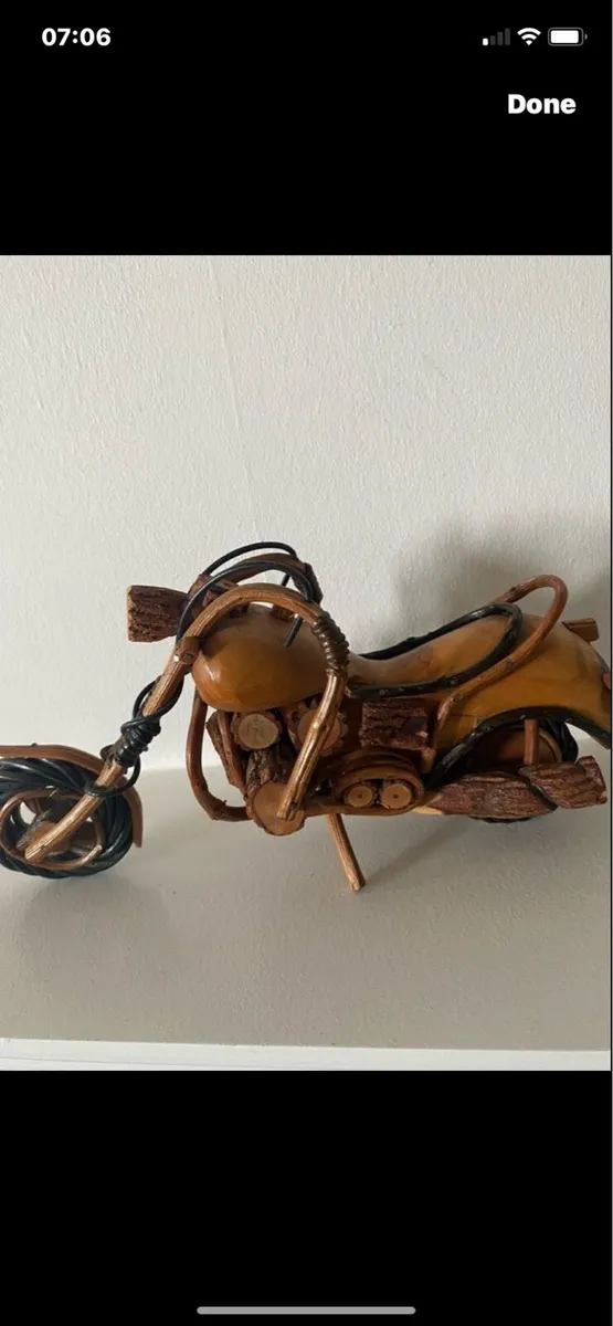 Handcrafted Harley Style Timber Motorcycle - Image 1