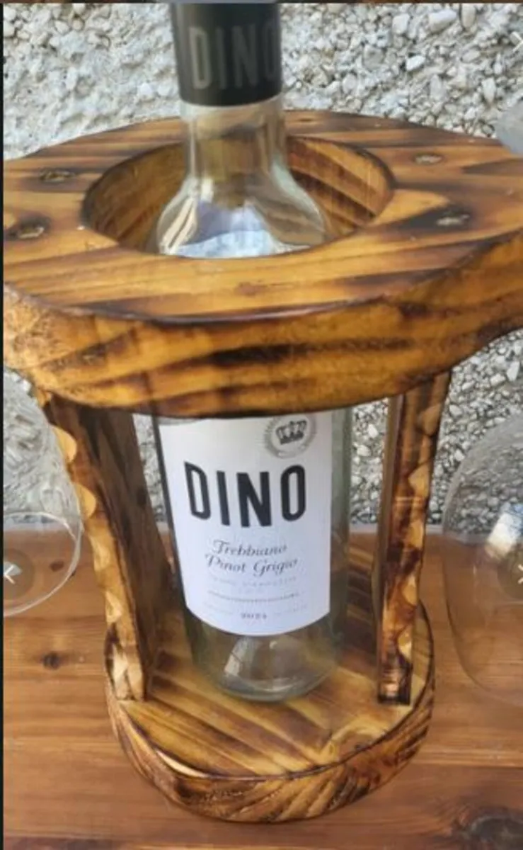 Handmade Wine bottle and Glass Holder - Image 3