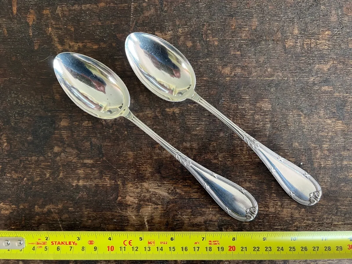 Pair of Vintage Spanish Silver Spoons - Image 1