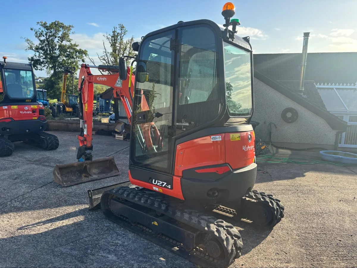2022,KUBOTA U27-4 ONLY 638 hours - Image 3