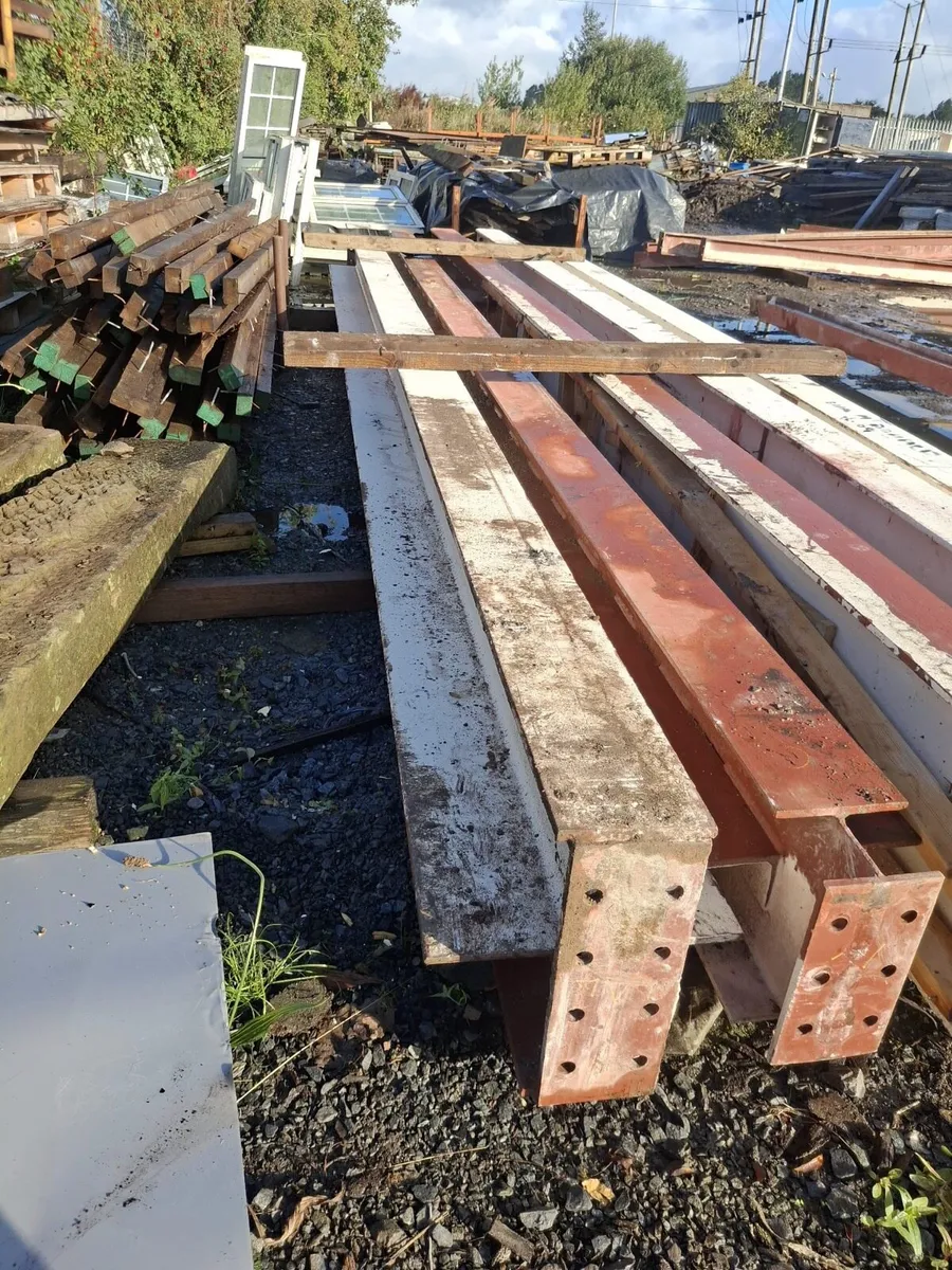 Steel Beams 410mm x 180mm x 6.7m 3no - Image 1