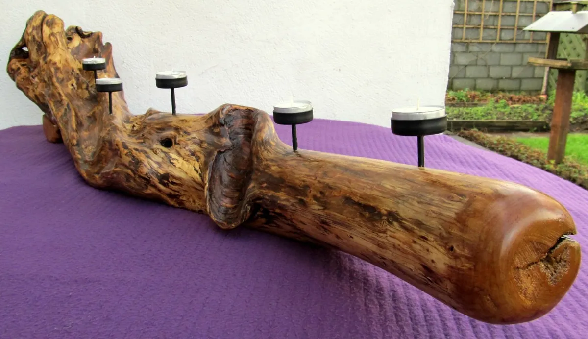 T-Light candle holder made from Solid wood. - Image 2