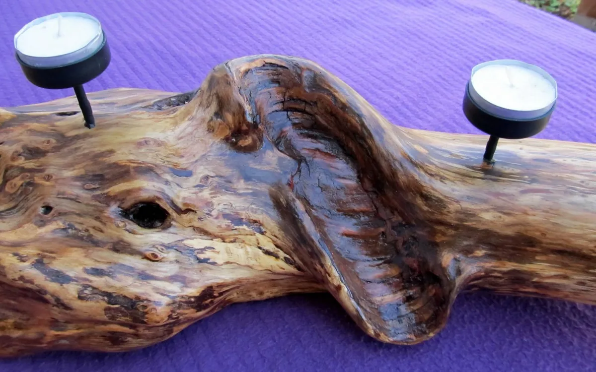 T-Light candle holder made from Solid wood. - Image 3