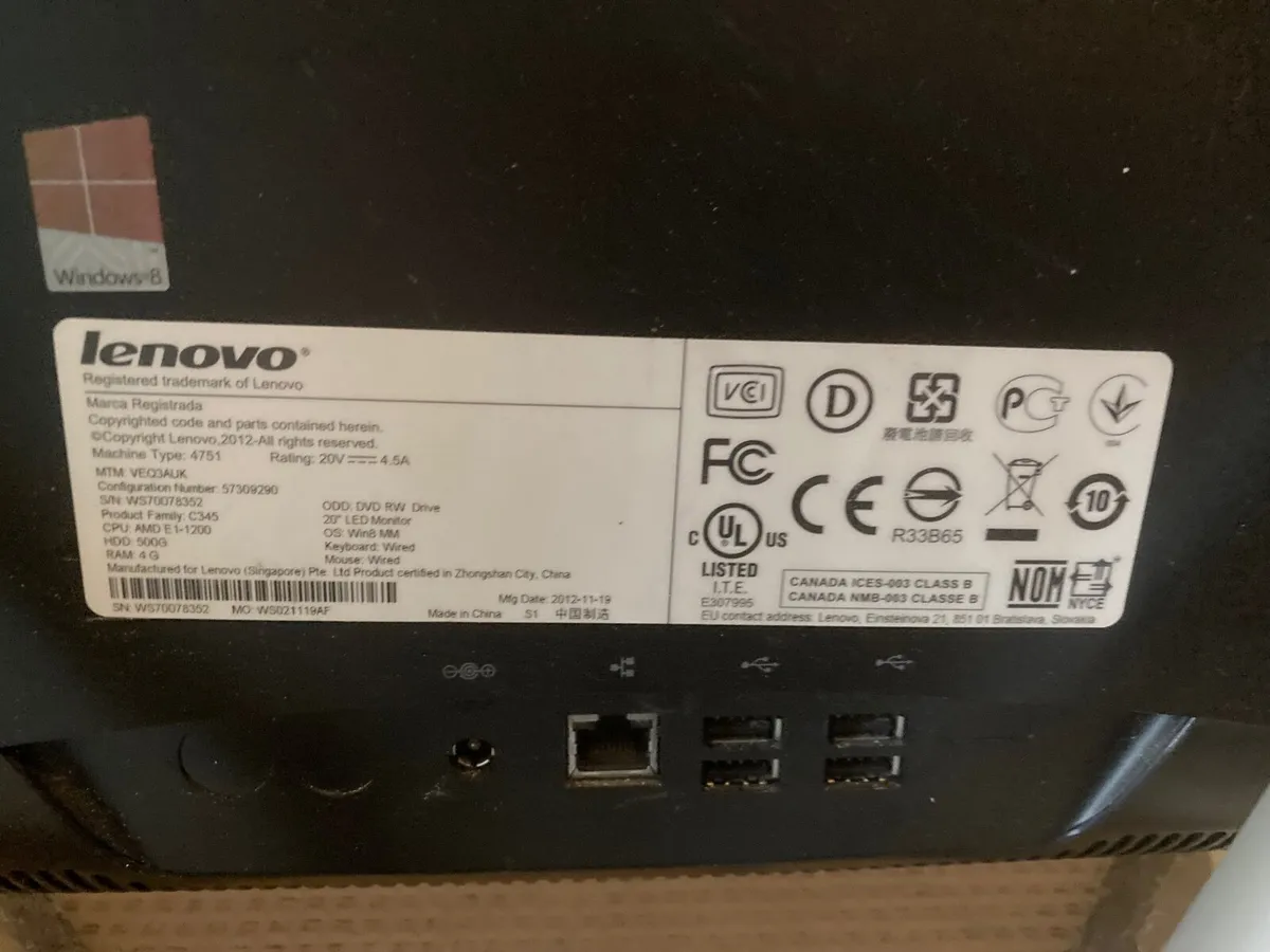 Lenovo all in one computer - Image 4