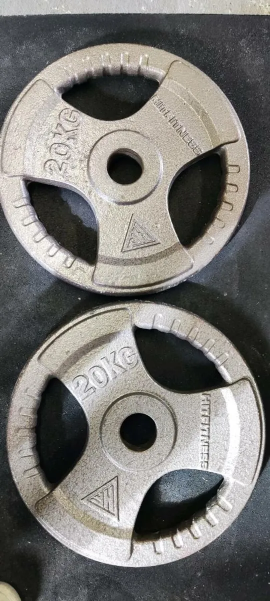 Olympic Cast Iron Tri-Grip Discs 2 x  20kg