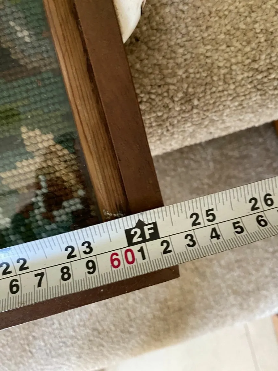 Vintage Glazed Cross-stitch Serving Tray *DELIVERY - Image 4