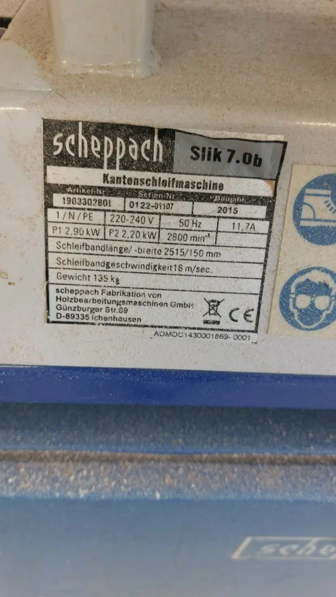 Scheppach Slik 7.0b Edge Sander (with UG 700 Base - Image 3