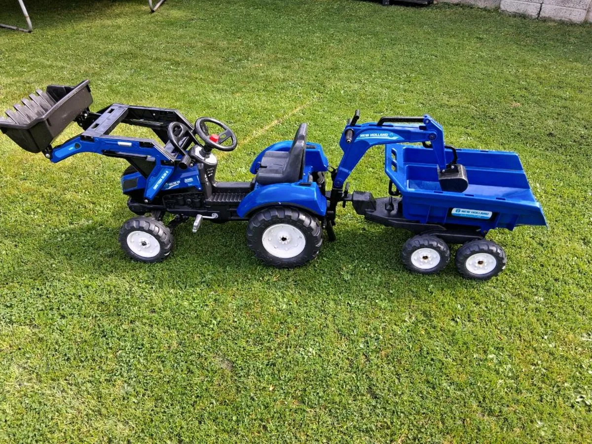 New Holland Tractor/Trailer/Digger. JCB Digger - Image 2