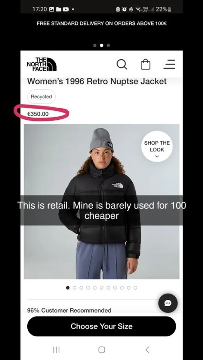 North face puffer jacket - Image 2