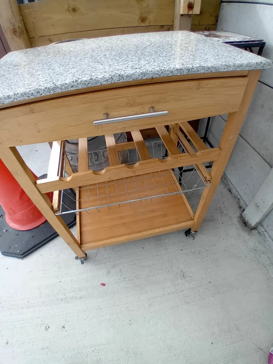 Home trolley with wine rack