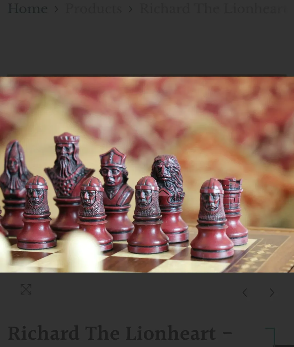 Chess Set Richard The Lionheart StudioAnneCarlton - Image 1