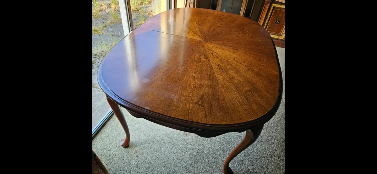 Mahogany French polished Table and Chairs - Image 1
