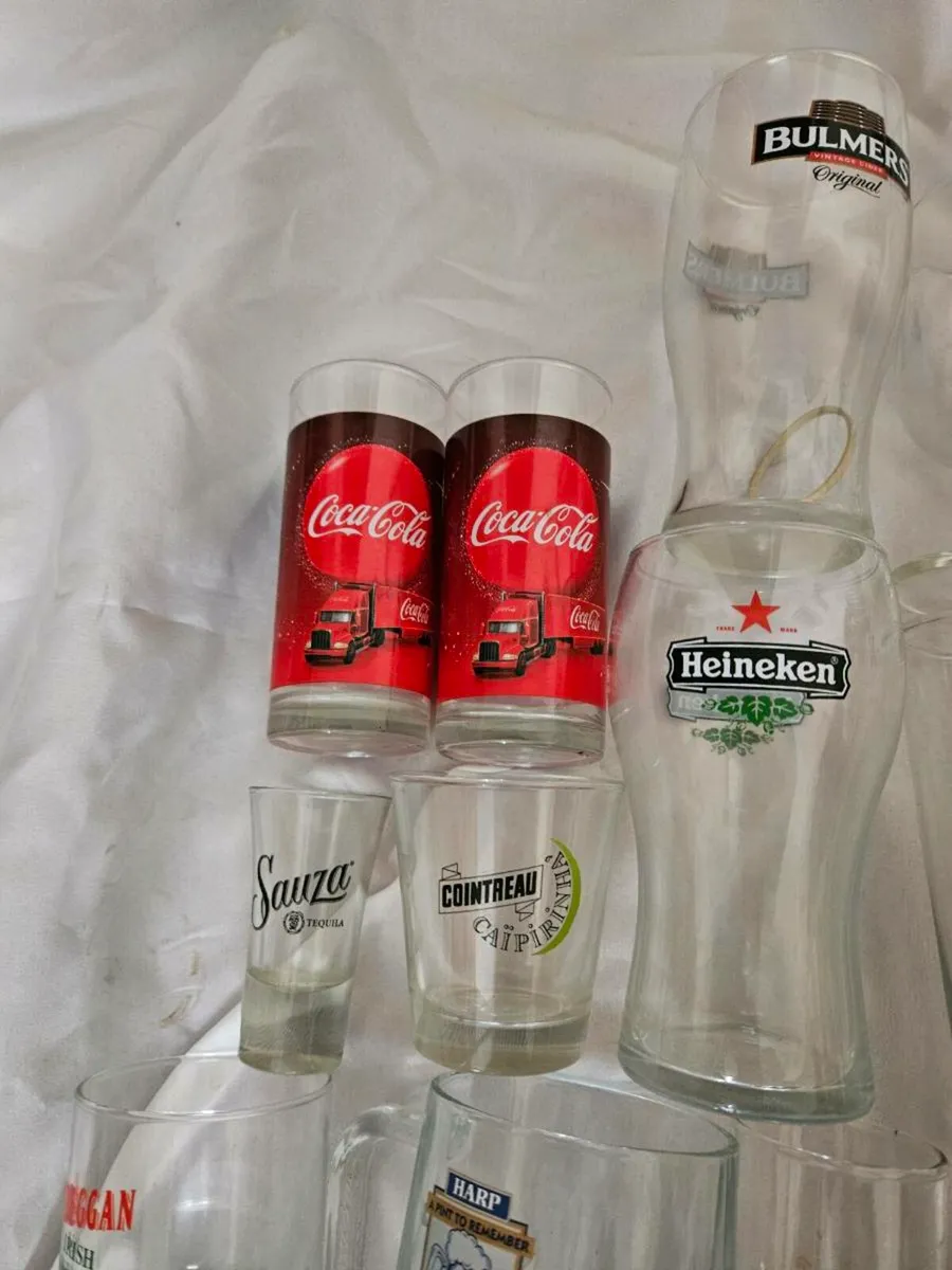 Guinness Bulmers Carlsberg Coca Cola Glasses - Image 2