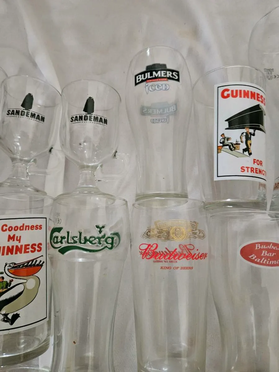 Guinness Bulmers Carlsberg Coca Cola Glasses - Image 4