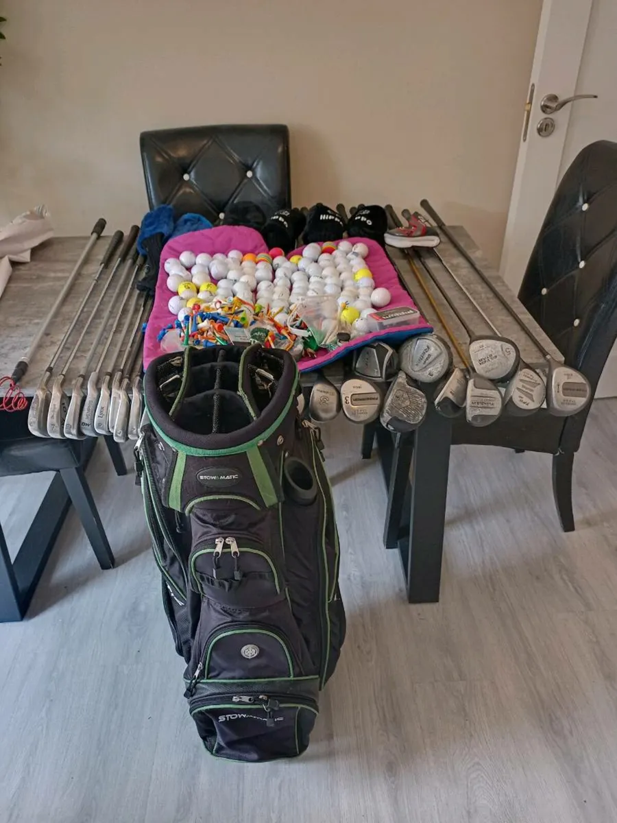 A selection of golf clubs bag and Golf balls. - Image 2