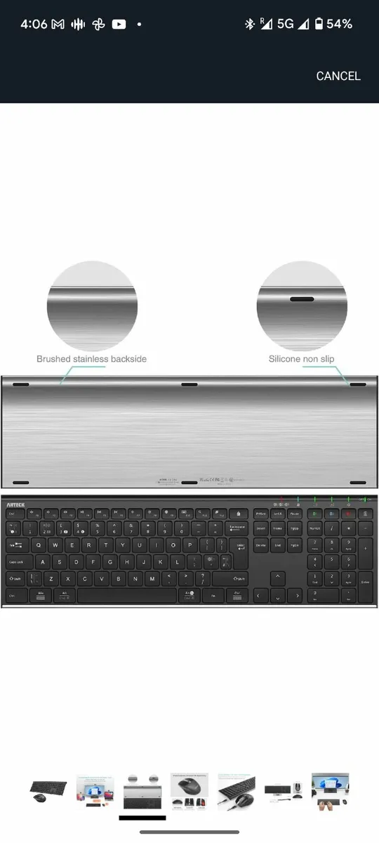HB192 Arteck Ultrathin Bluetooth Keyboard - Image 1