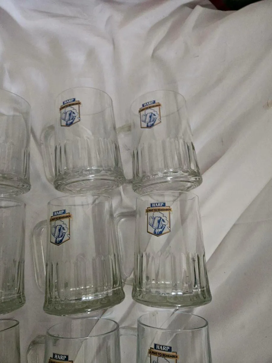 Guinness Harp Tankard Pint Glasses - Image 4