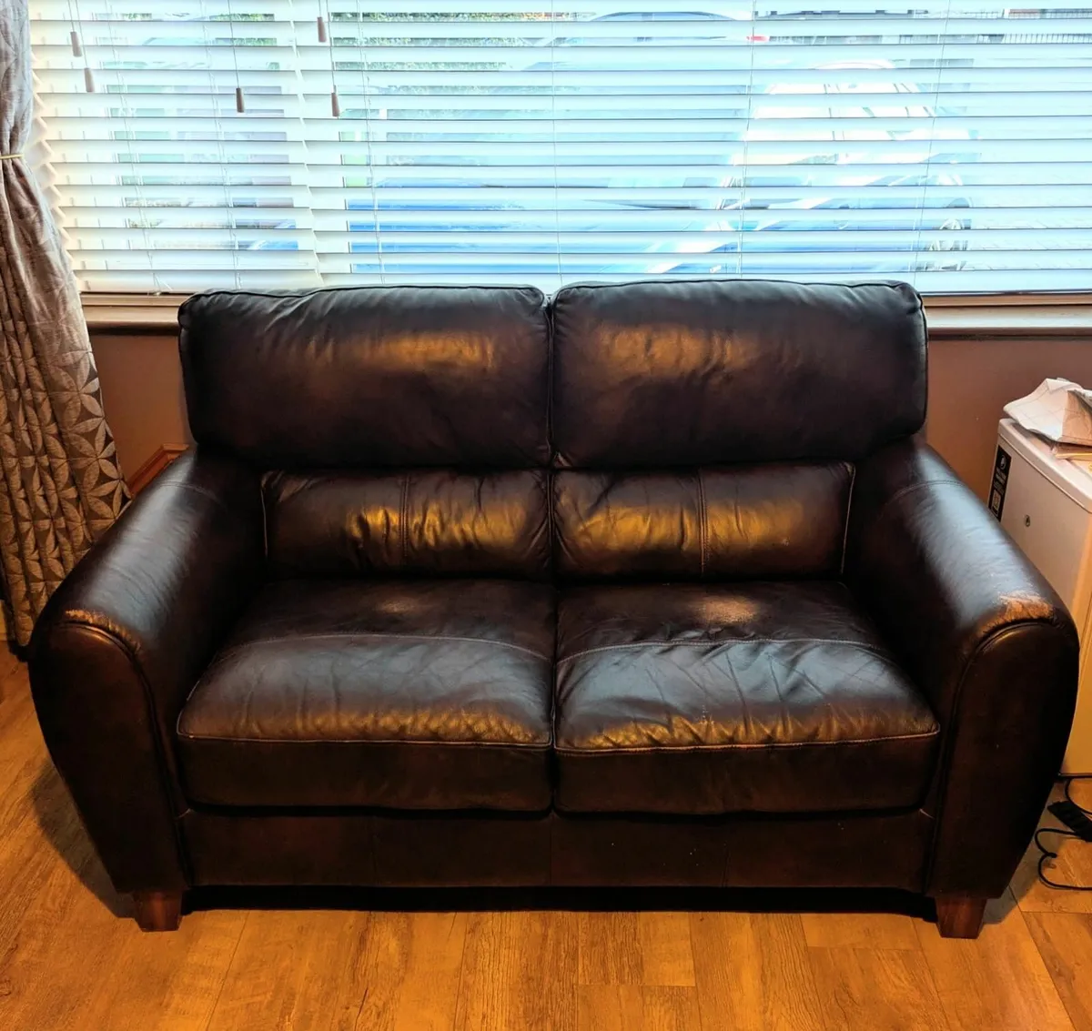 Twin Leather Sofas - Image 1