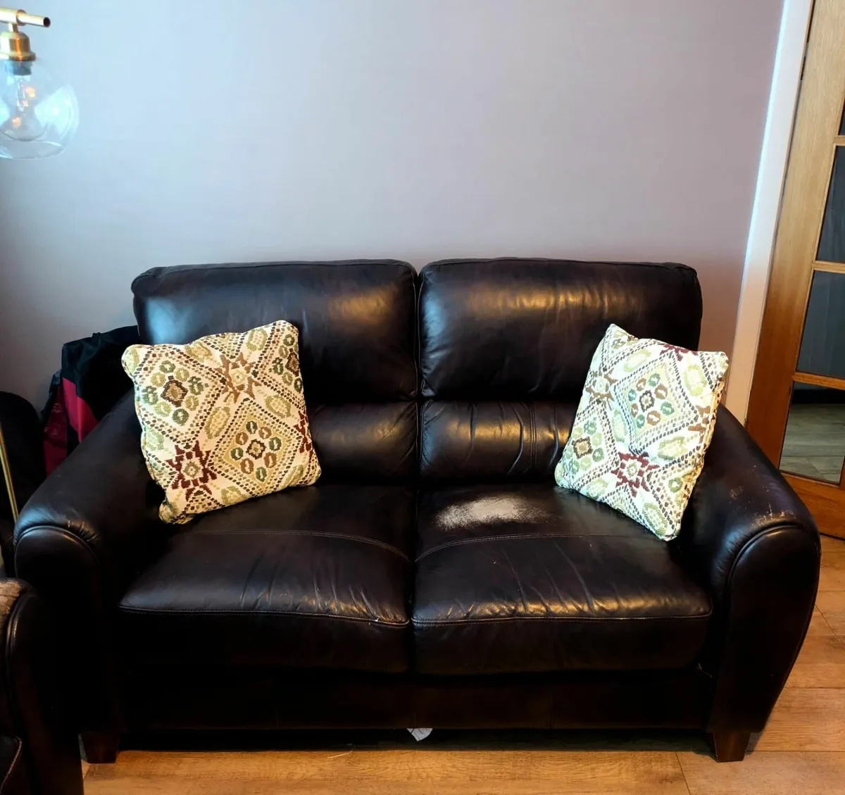 Twin Leather Sofas - Image 3