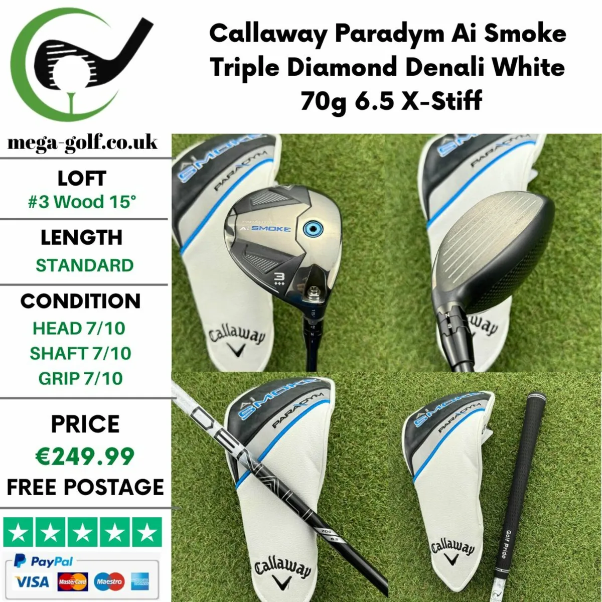 Callaway Paradym Ai Smoke Triple Diamond #3Wood15° - Image 1