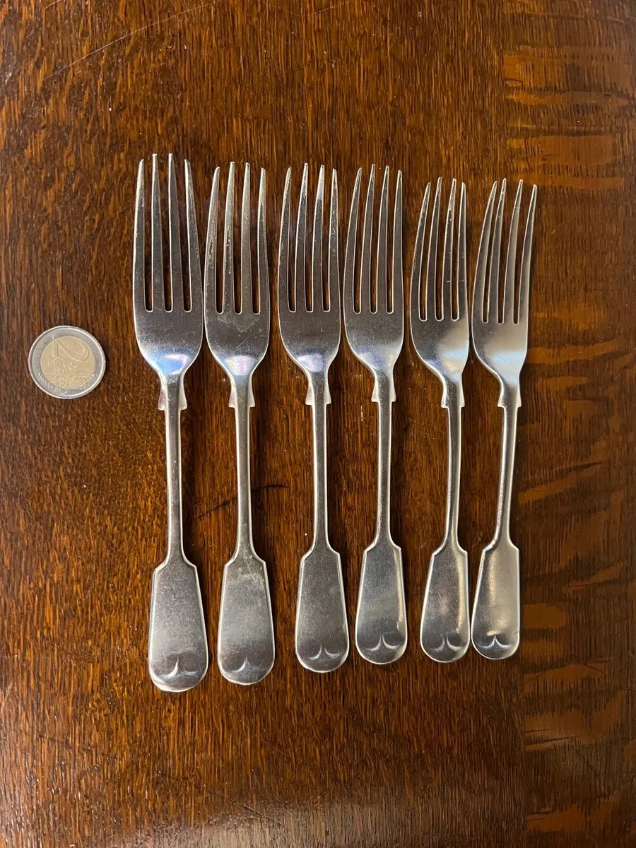 Antique Silver-Plated Forks - Image 4