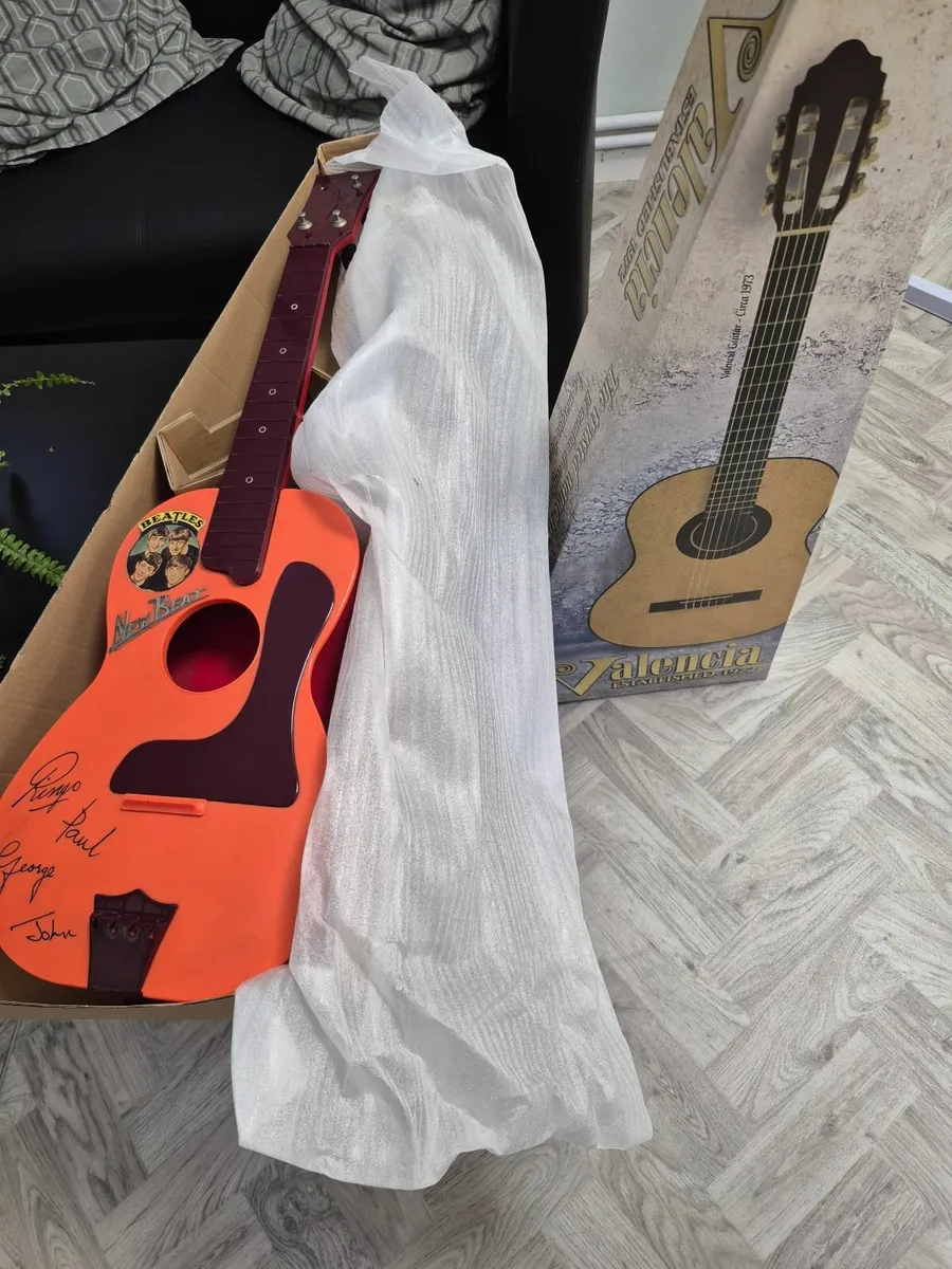 Vintage Beatles "New Beat" Guitar- Signed - Image 2