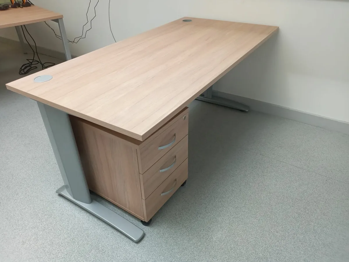 Delivery - Office Desk with Pedestal of Drawers - Image 4
