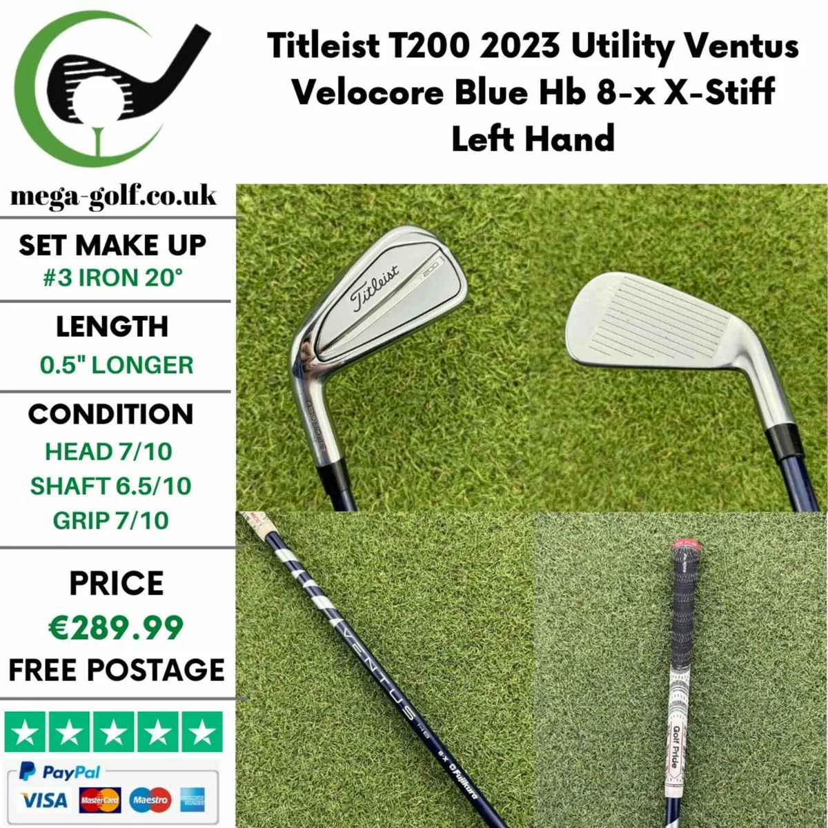 Titleist T200 2023 Utility #3 Iron 20° / X-Stiff - Image 1