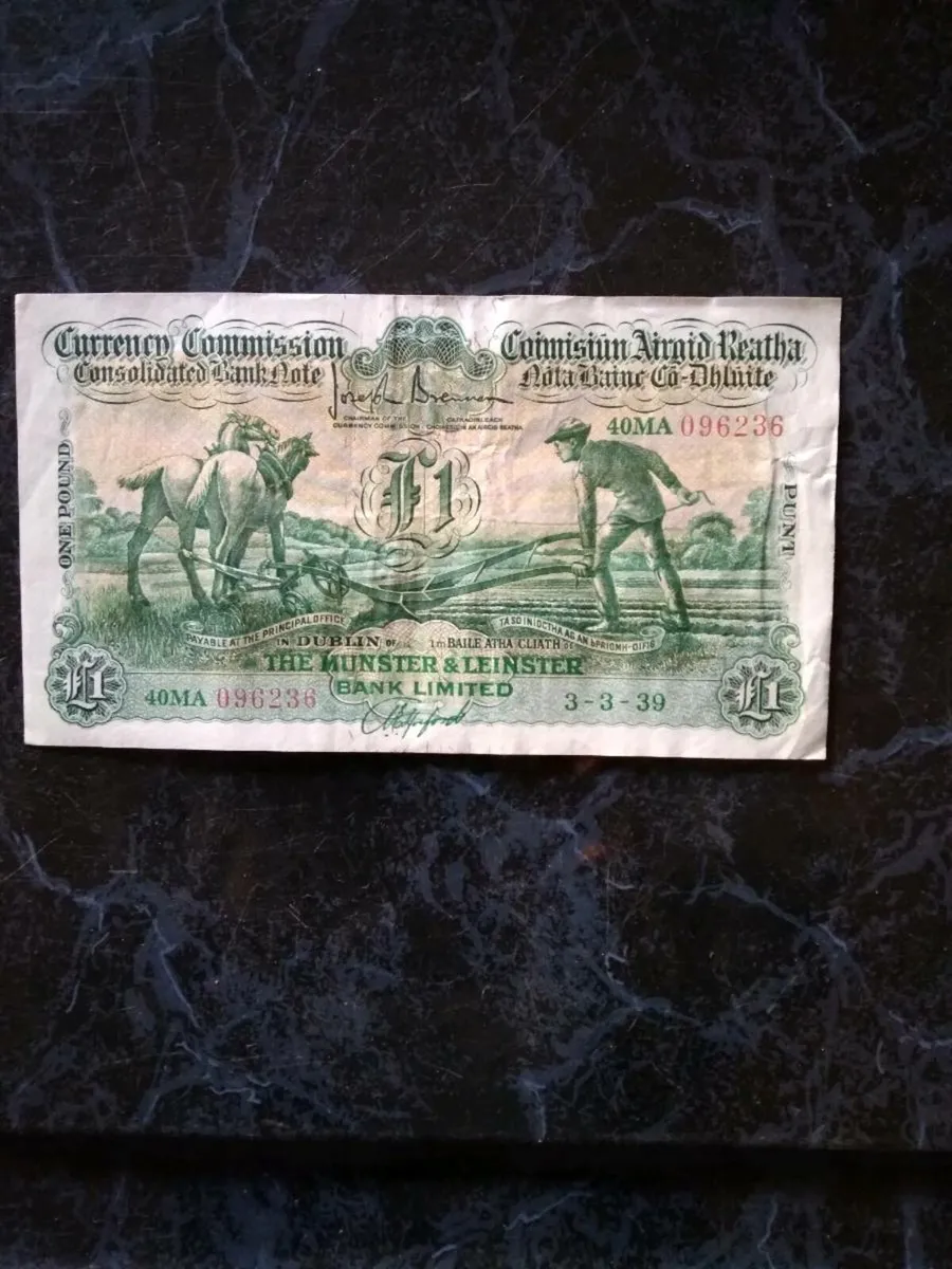 One Pound Ploughman Banknote 1939 €460 - Image 1