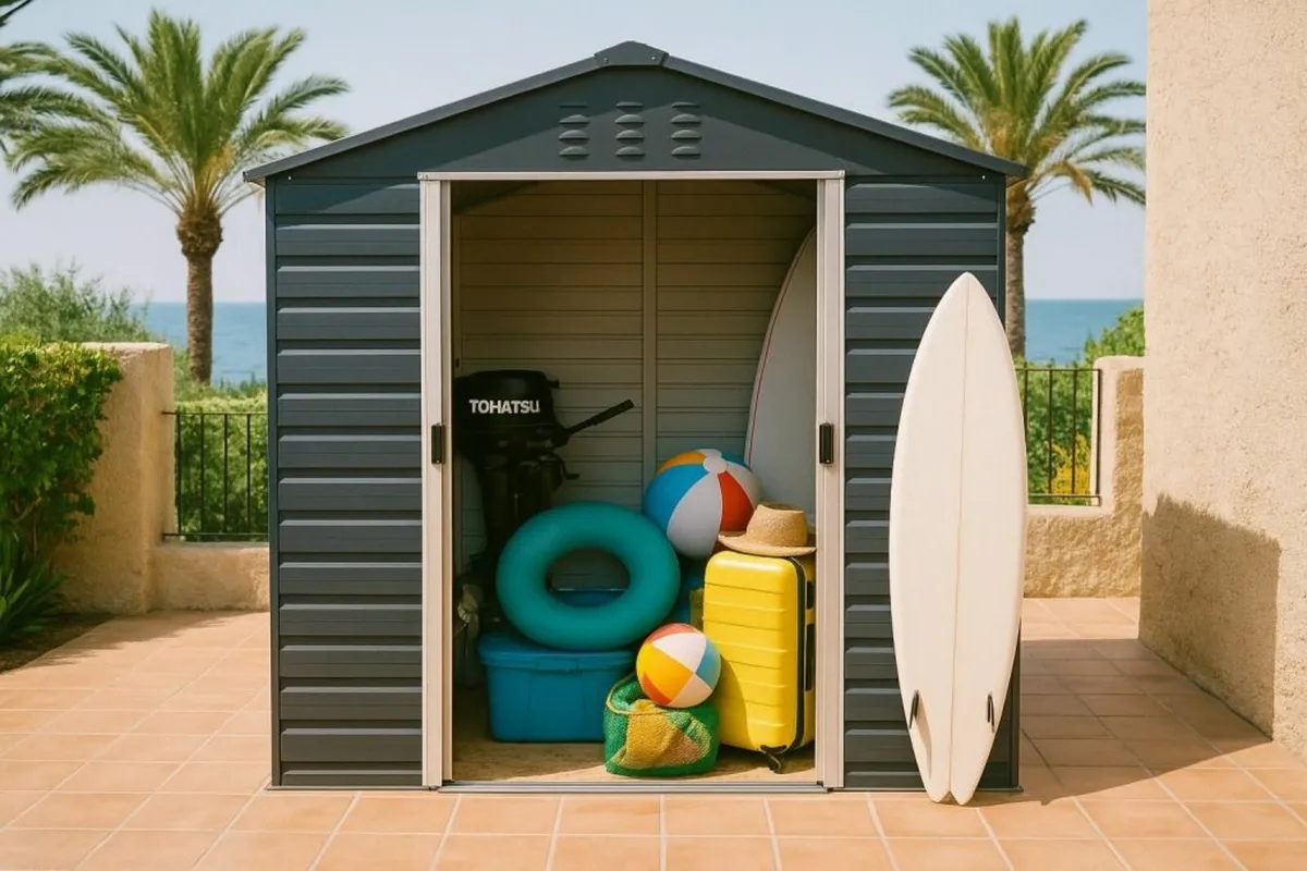 Alpine 8×6 Anthracite Grey Steel Garden Sheds - Image 4