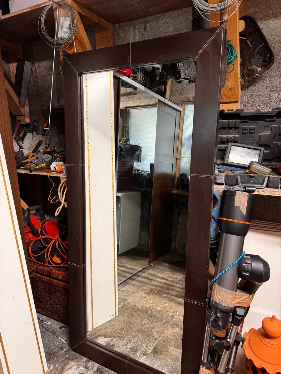 Antique pine chest, bedside lockers, mirrors - Image 2