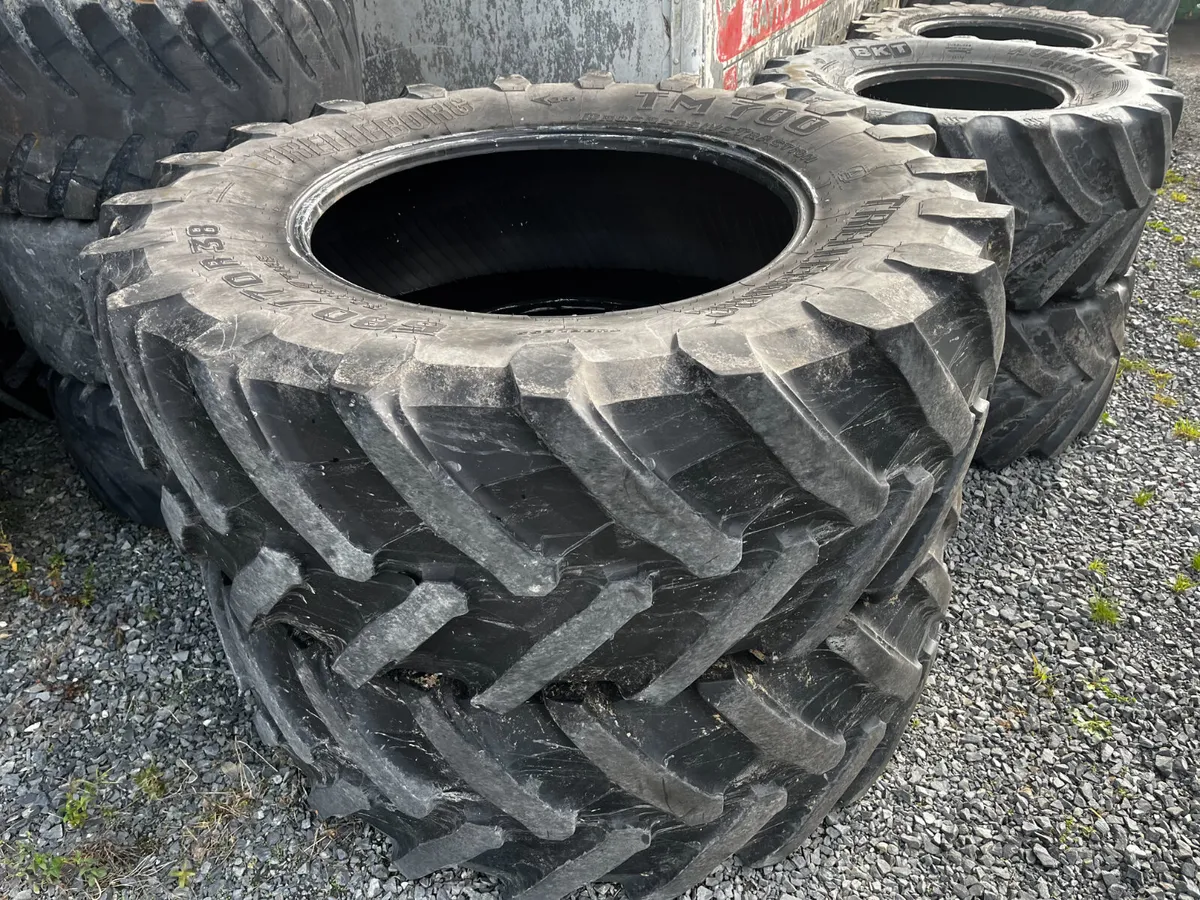 Selection of used + new set of tractor tyres - Image 3