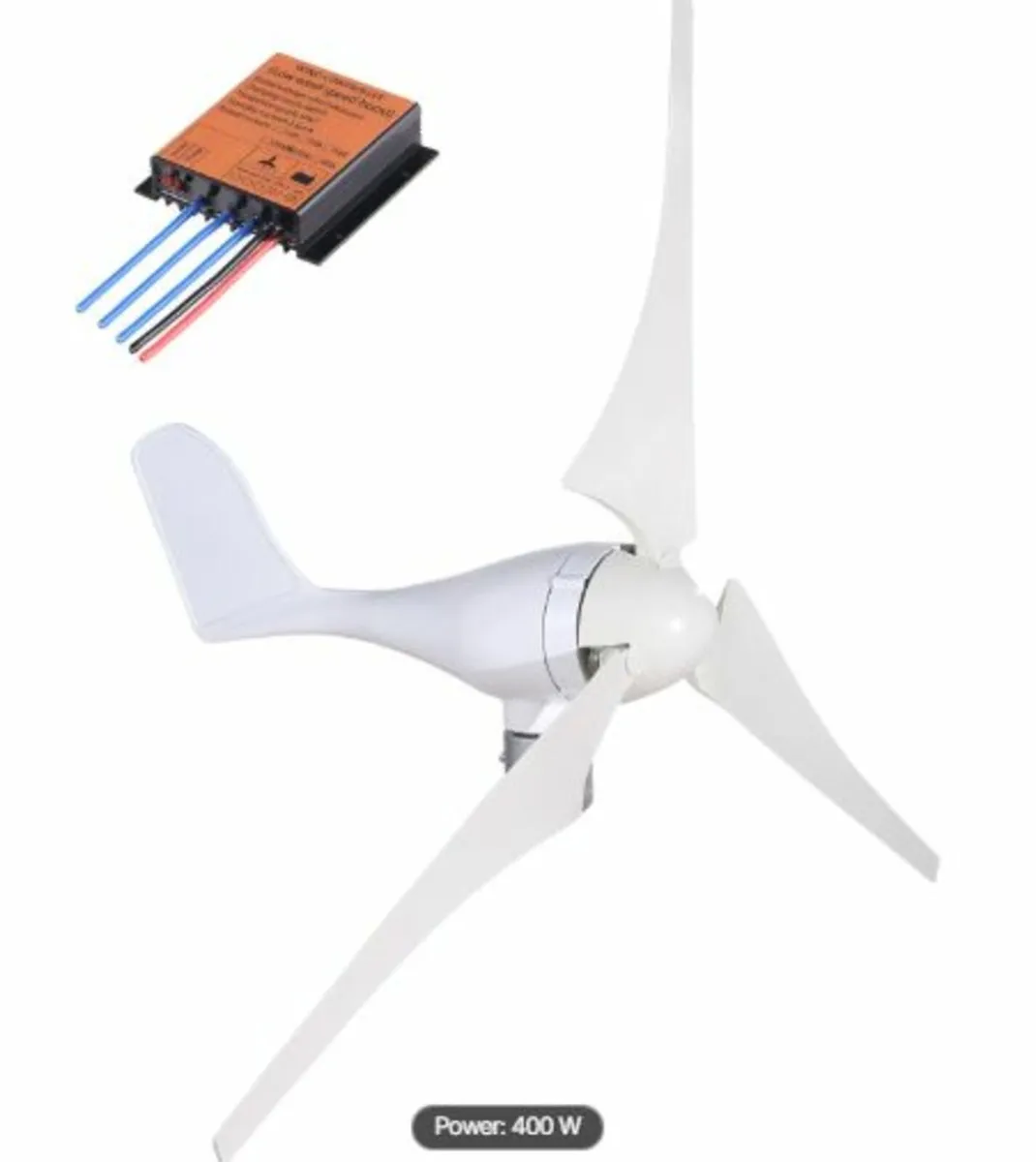 Wind Turbine, 400W 12V Wind Turbine Generator Kit, - Image 1