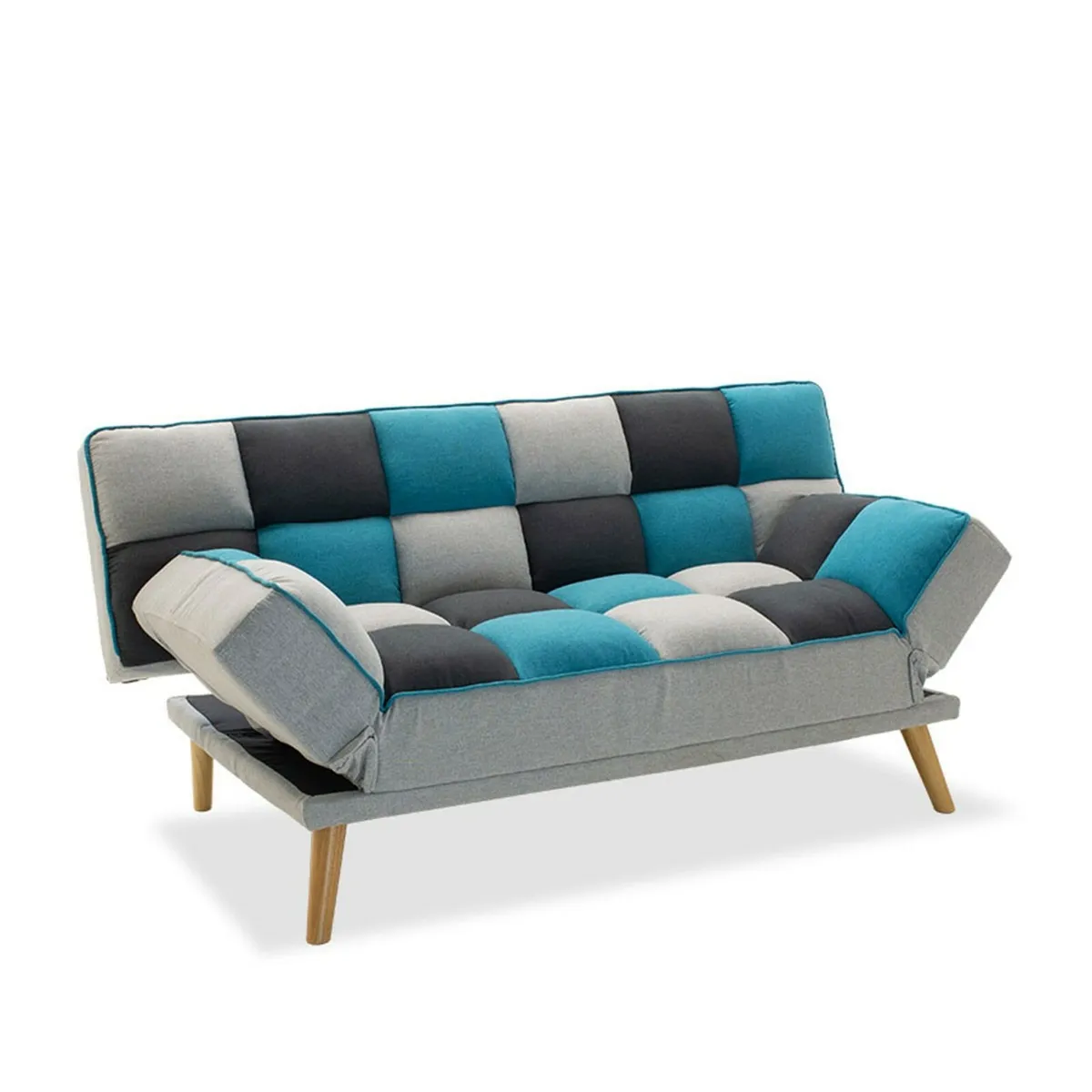 Boston blue grey pach work sofa beds reduced