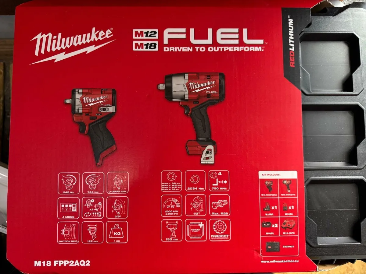 Milwaukee M18FPP2AQ2-564P M18 & M12 Brushless Impa - Image 1