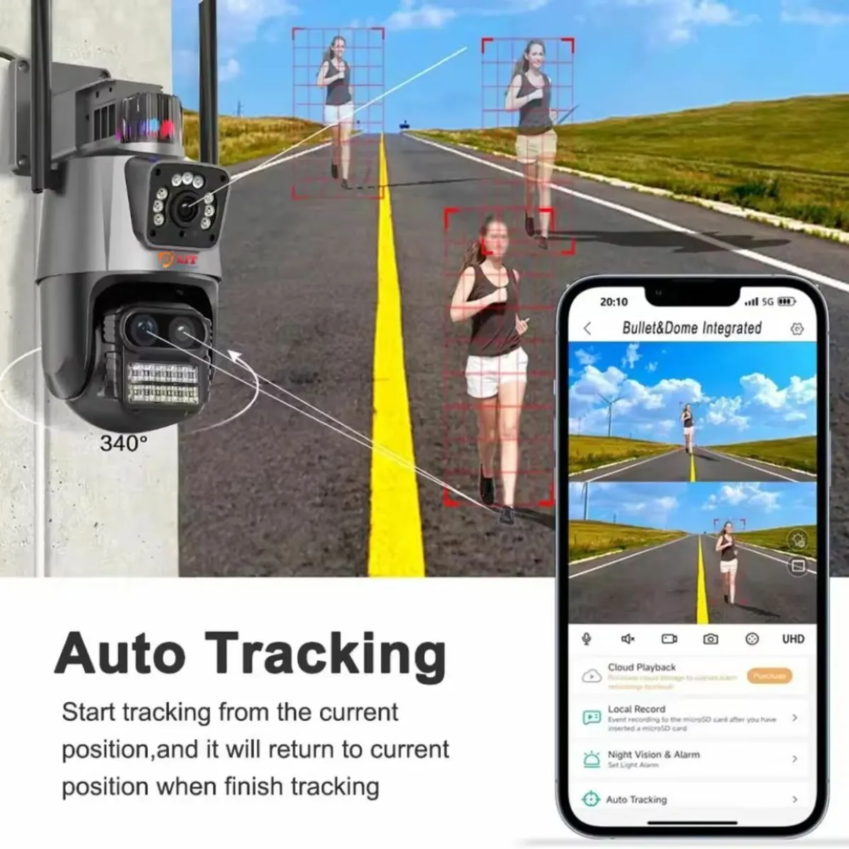Alarm PTZ WiFi Smart CCTV Camera Home Farm - Image 3