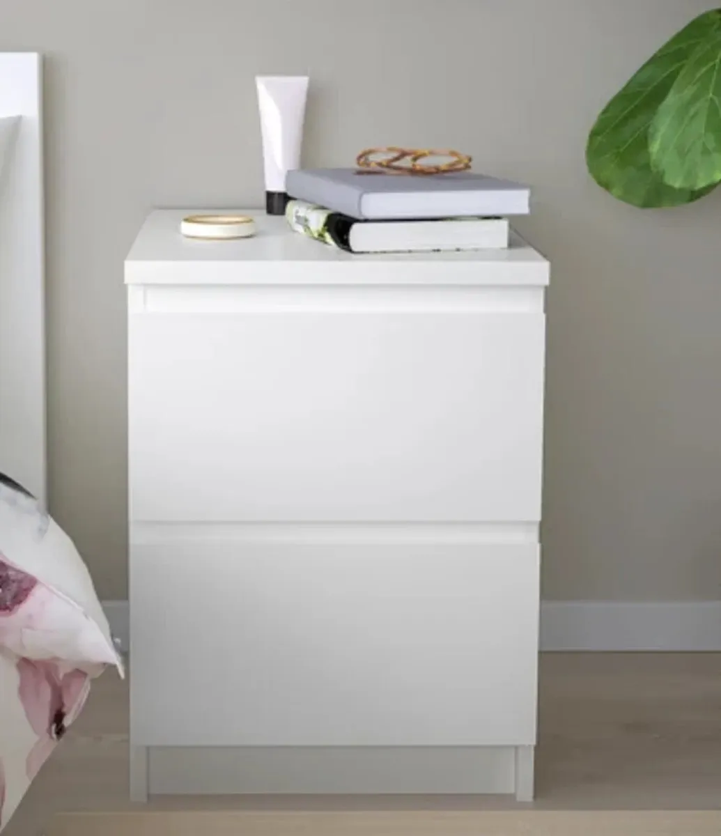2 drawer bed side locker or desk pls read descript - Image 1