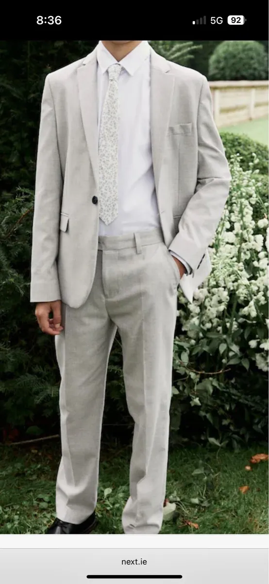 Boys grey beige suit - Image 2