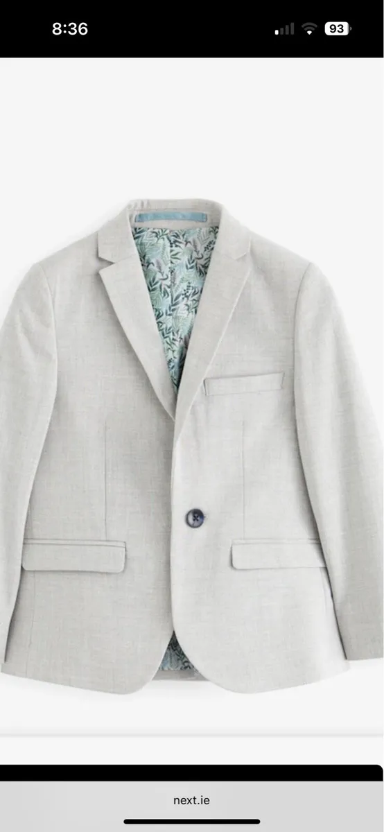 Boys grey beige suit - Image 3