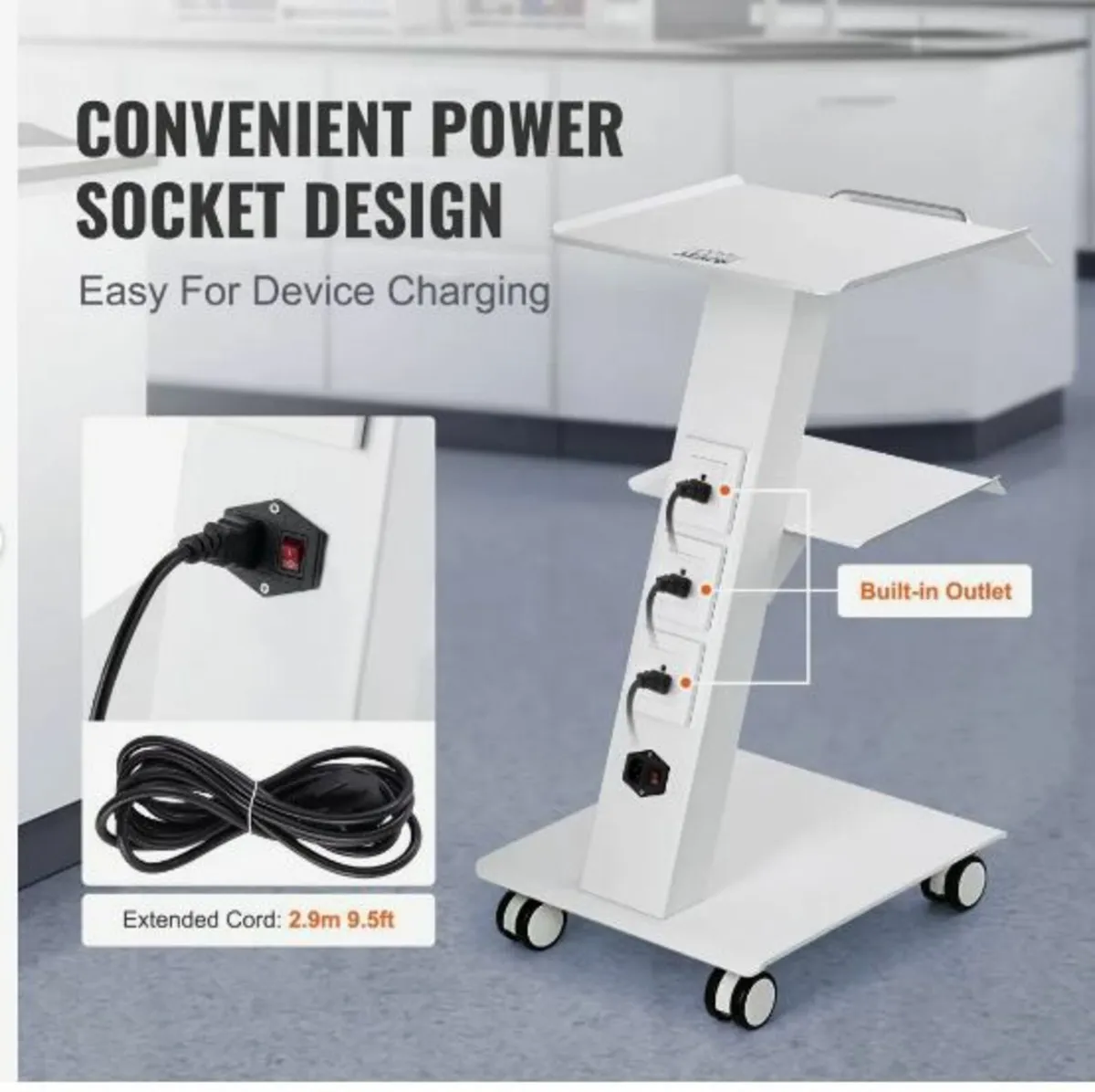 Lab Trolley, Rolling Lab Cart - Image 3
