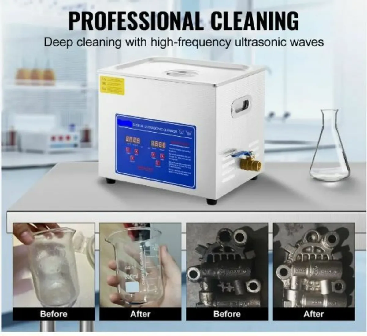Professional Ultrasonic Cleaner, 9.5 L - Image 2