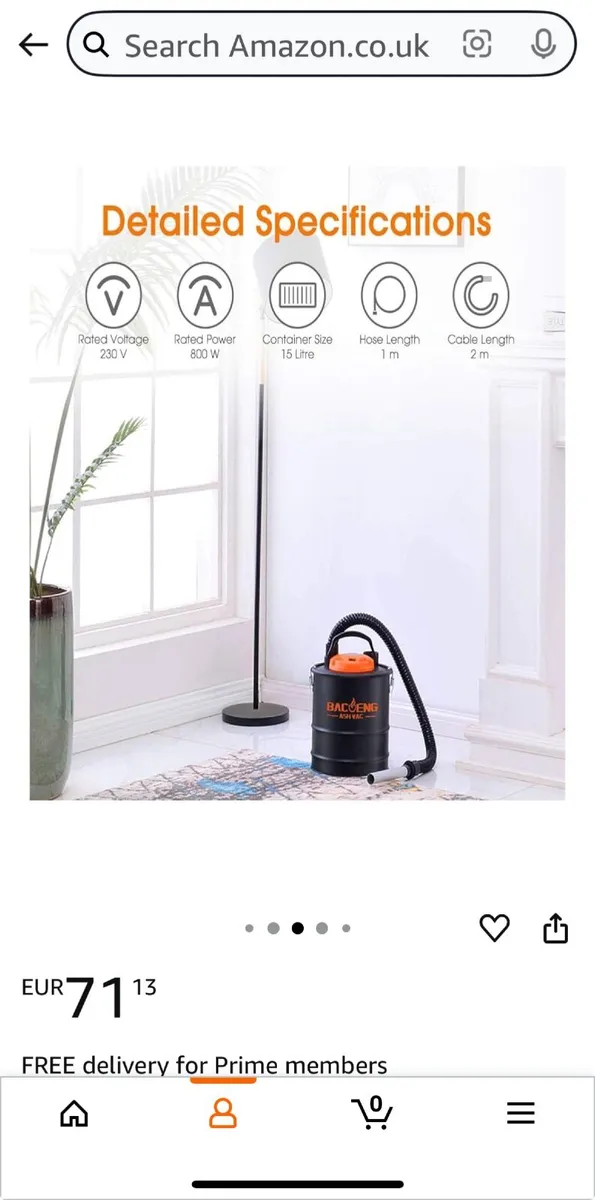 Stove / Fire Ash Vacuum - Image 2