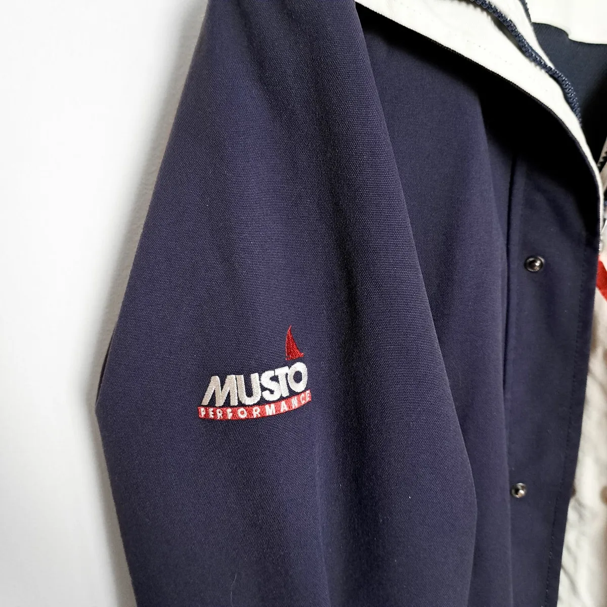 Musto Performance Navy White Windbreaker Jacket S - Image 4