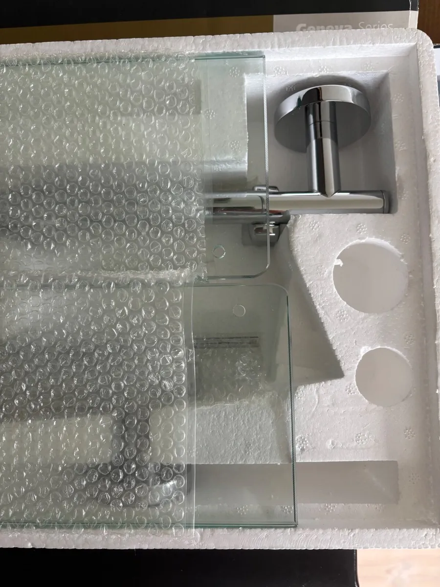 2 Tier Glass bathroom shelf - Image 3