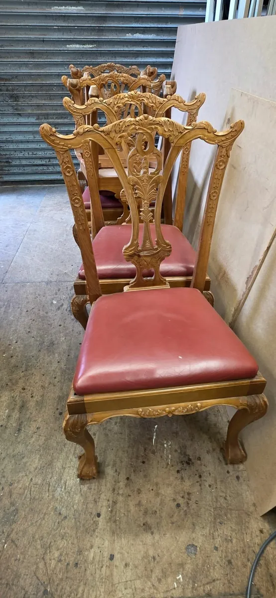 6 Carved Dinning chairs.. - Image 4