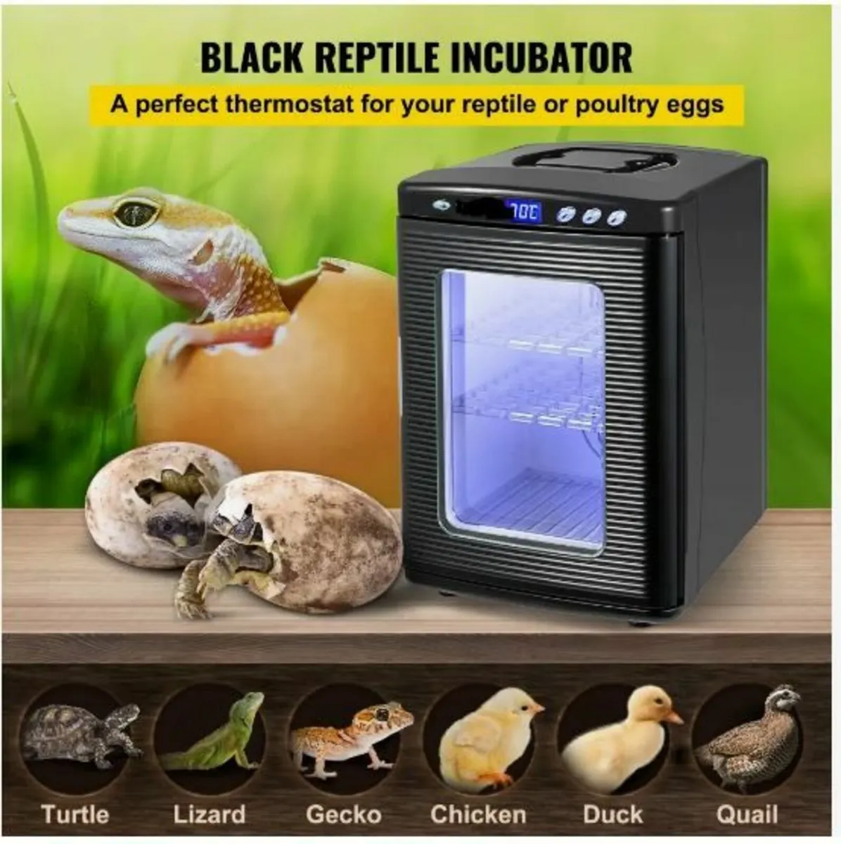Happybuy Black Reptile Incubator 25L - Image 3