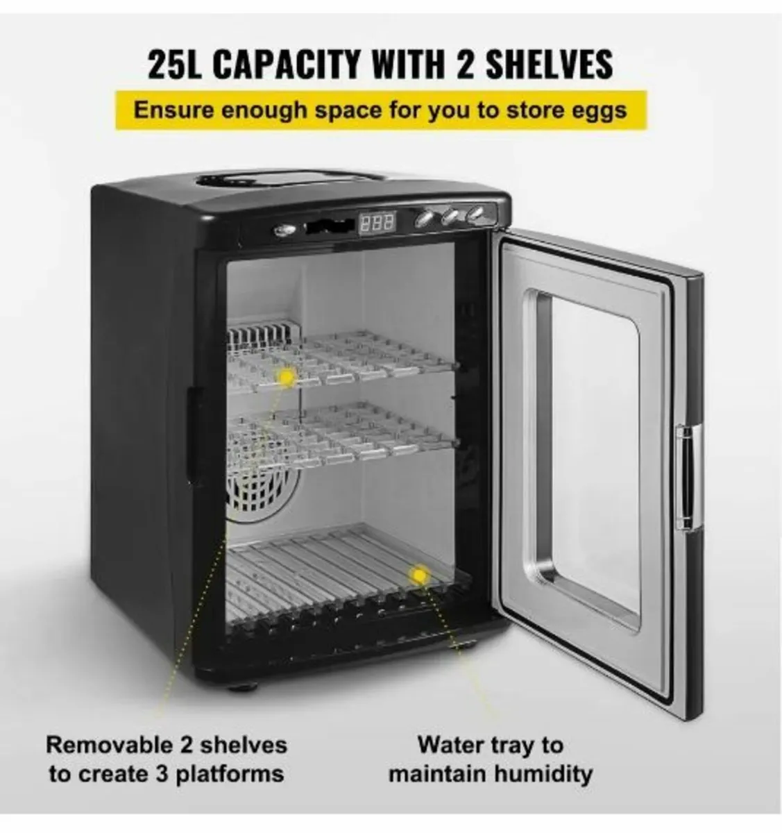 Happybuy Black Reptile Incubator 25L - Image 4