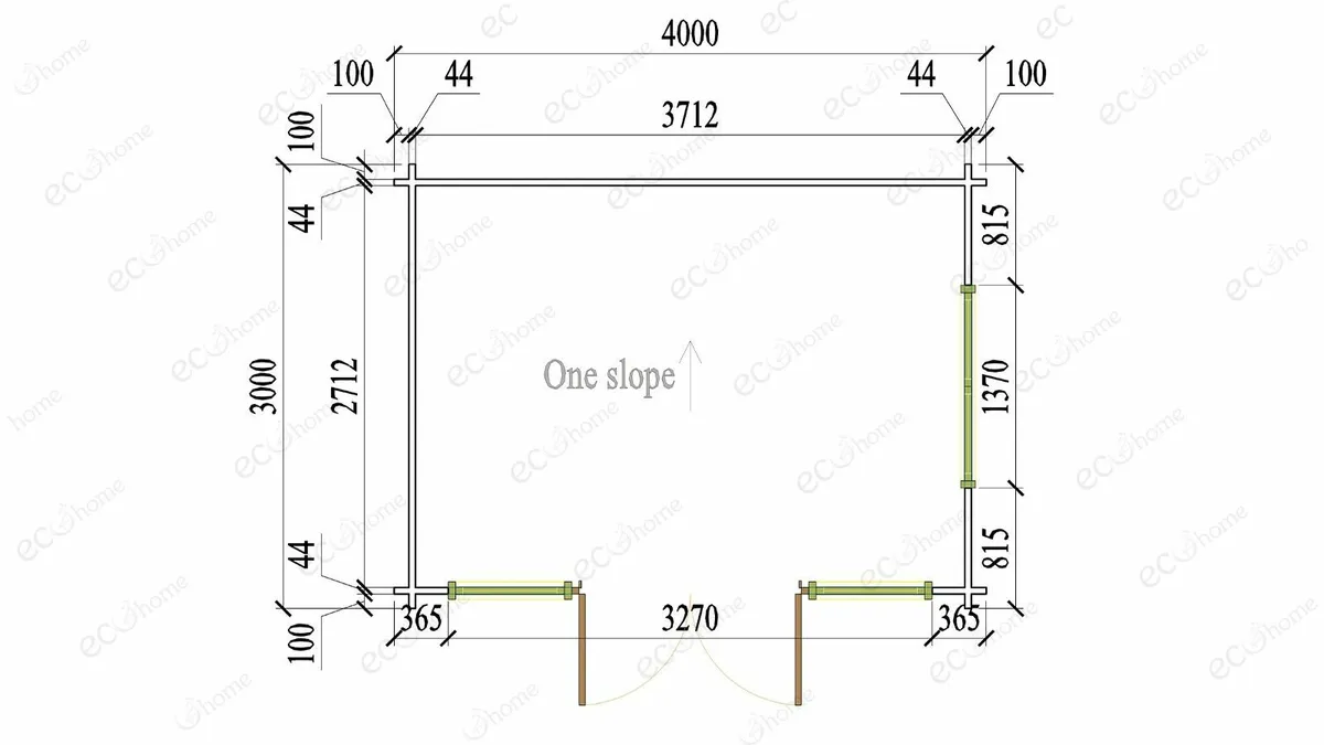 Ecohome Modular Log Cabins Cork 4m x 3m SALE - Image 4